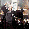 Six show Harry Potter characters in various scenes: a man casting a spell, two boys with wands, and a creature holding light