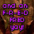 Pixelated image of a person with brown hair wearing a crown and green-and-brown clothing, overlaid with purple text in various positions.