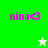 Pixelated pink text 'nina' with a heart symbol on green and white backgrounds, featuring star icons that change color between frames.