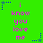 Green background with repeated pink text 'i know you love me' and blue/purple star-shaped pixel clusters at corners and midpoints.