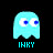 Pixelated ghost and Pac-Man icons with colored labels on black background, each icon has blue eyes.