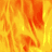 Animated fire effect with orange and yellow flames on a gray background, transitioning from dense to sparse motion.