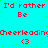 Cyan background with red pixelated text repeating 'I'd rather Be Cheerleading' and heart symbols, animated with green pixel noise.