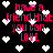 Black background with scattered white pixelated hearts and pink text reading 'have a friend that you can love' in four repeated sections.