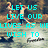 Two people in light-colored shirts and dark shorts stand on a grassy bank beside water, with text overlaid in cyan pixelated font.