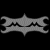 Black background with red text and gray bat-like symbols, displaying multiple variations of 'Messengers Of A Muse' and a website URL.