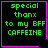 Four identical with green text on black background, each bordered in bright pink; two have small symbols at bottom-right corners
