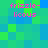 Pixelated green and blue background with pink text reading "frizzle-licous" in four identical sections.