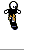 Pixelated skater character in black shirt and tan pants performing tricks on a skateboard with red-and-green patterned background elements.
