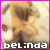 Pixelated image of a figure with brown hair and light clothing against a pale background, bordered by purple frame with "belinda" text at bottom.