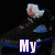 Four- of sneakers with text overlays: top-left black sneaker on dark background, top-right black-red sneaker on white, bottom-left white-blue sneaker on white, bottom-right empty gray