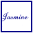 25 square displays the name "Jasmine" in cursive script with varying star arrangements above it, all on a white background with blue borders