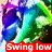 Animated icon shows a stylized character with flowing hair in blue and purple hues, transitioning between two text labels at the bottom.