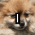 A four- shows a dog's face with changing text overlays: a vertical bar, a heart symbol, and partial text