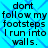 A static image with cyan background and blue geometric pattern displaying repeated text in black pixelated font.