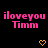 Pixelated pink text 'iloveyou Timm' with orange hearts on black background, showing animation changes in heart shapes across frames.