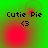 Green background with red circular gradients and black text reading "Cutie Pie <3" in four quadrants.