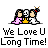 A 3x3 grid of pixel art frames showing three cartoon characters in a row with text below each frame, depicting an animation sequence where the central character's pose changes between frames.