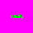A static image with a bright pink background featuring four yellow rectangular bars and green pixelated text reading 'emily' in four positions.
