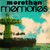 Pixelated image with teal background, green tree-like structure on left, white cloud shapes, and black text reading 'more than MENTIONS' at top.