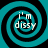Four identical spiral patterns with teal and black rings, each containing the text "i'm dissy" in white pixelated font.