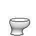 Pixel art animation of a white toilet bowl with a raised lid, containing skeletons playing brass instruments, transitioning from empty to fully populated.