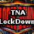 A static digital graphic with bold white text on a red and blue patterned background, advertising an event at Tsongas Arena.