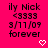 Pixelated text and heart symbols on a bright pink background with a gray rectangle in the bottom-right corner.