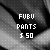 Six distinct text-based arranged in a display, each with pixelated white text on a black-and-white patterned background featuring diagonal stripes and dots
