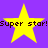 Four yellow five-pointed stars on purple background with "Super star!" text repeated horizontally across two
