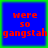 Four identical blue squares with red text "were so gangstah" on green background, arranged in a