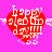 Red heart-shaped icon with white text "Happy 90th Day" and musical notes on a pink background, displayed in a