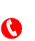 Red circular icon with white telephone handset symbol showing sequential animation frames of signal waves.