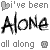 Pixelated grayscale buddy icon featuring text and symbols: a heart outline,