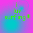Green text 'i luv surfing!!!' on a pink-to-cyan gradient background with subtle circular patterns.