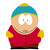 Pixelated character with light skin, large white eyes, and a blue-green beanie with yellow trim wearing a red jacket with yellow sleeves and brown pants.