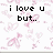 Pixelated text on a white background with pink heart and bow patterns, displaying three phrases in black lowercase letters.