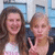 Two people pose together with one making a peace sign, next to blue text reading 'my best buds are CRAZZY!!' on white background.