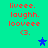 Red text and blue stars on a teal background with repeated phrases and a pixelated style.