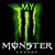 Green claw marks with text above and below on black background; three variations show different top text while bottom text remains consistent.