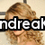 Pixelated image of a person with light brown curly hair, partially obscured by large black-and-white text overlay.