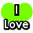 Green heart with black 'I' above 'Love' text, stack of cookies with 'CailinH16' text, two Cookie Monster figures with 'Biscuit Bonzola' text.