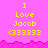 Pixelated text on a pink background with yellow lettering and heart symbols, showing repeated phrases.