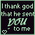 Pixelated text on dark background with light green border and heart symbol, showing two identical frames of a quote.