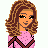 Pixel art cheerleader icon with pink and maroon outfit, pom-poms, cone prop, and text "cheer leaders kick butt!" in a 2x2 contact sheet layout showing multiple animation frames.