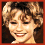Three pixelated close-up views of a person with short curly light brown hair, showing different facial expressions against dark backgrounds.