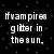 Pixelated text on a starry background with a gray rectangle in the bottom right corner.