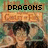 A pixelated image of a person with short dark hair wearing a dark top, with text above reading DRAGONS, GRINDYLOWS, and SPHINXES in sequence.
