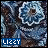 A static image of a blue and white floral pattern with the text 'LIZZY' in light blue on dark blue rectangular backgrounds at bottom corners.