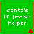 Green square icon with red border and white pixelated text reading "santa's lil' jewish helper" on four identical , each featuring a small red star-like symbol at the bottom-right corner